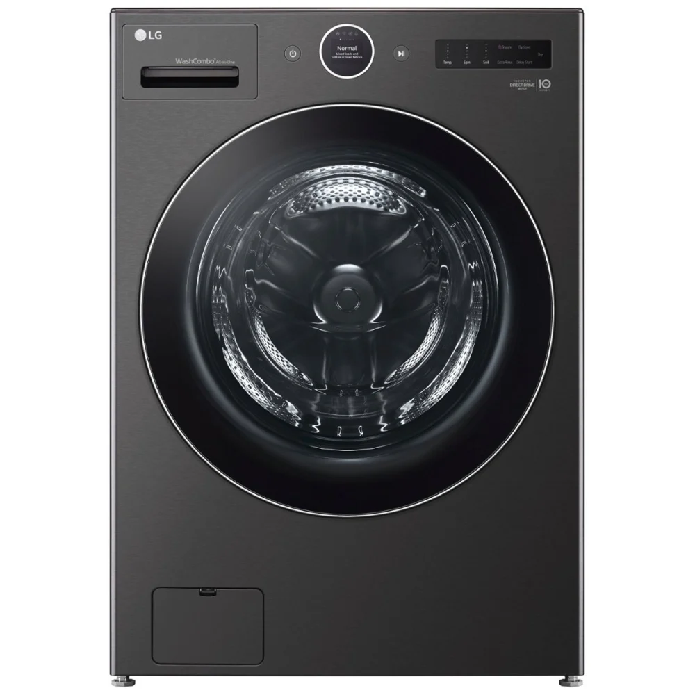 Laveuse-sécheuse LG 27 pouces 2-en-1 5,7 pi³ sans conduit acier noir – WM6998HBA