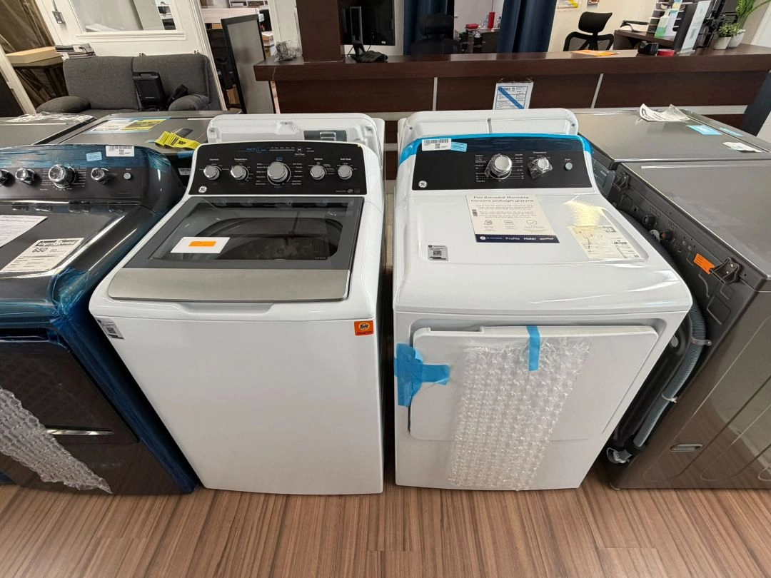 Ensemble laveuse et sécheuse GE – laveuse verticale 4,9 pi³ avec agitateur et sécheuse électrique 6,2 pi³ – GTW491BMRWS & GTX34EBMRWS – Image 8