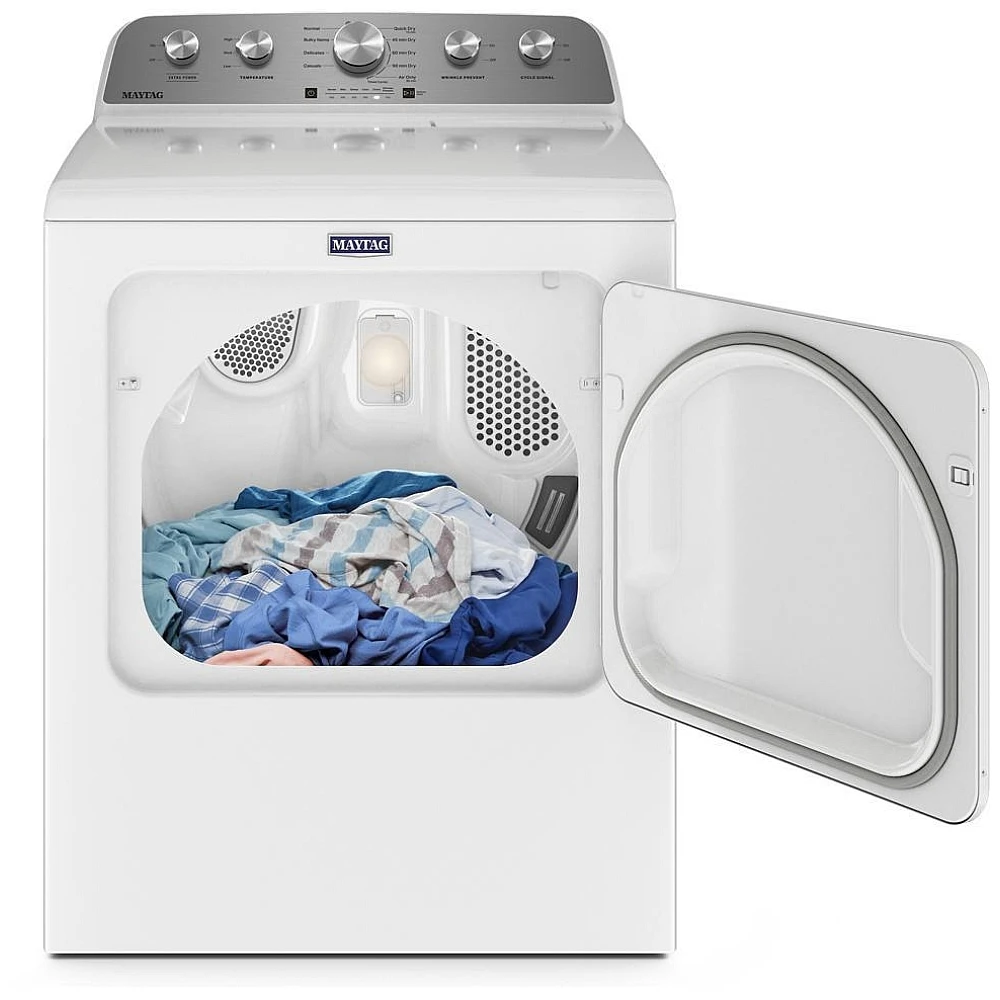 Sécheuse électrique Maytag blanche 29 pouces - 7 pi³ avec Extra Power et séchage intelligent - YMED5030MW – Image 2