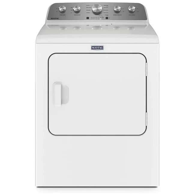 Sécheuse électrique Maytag blanche 29 pouces - 7 pi³ avec Extra Power et séchage intelligent - YMED5030MW