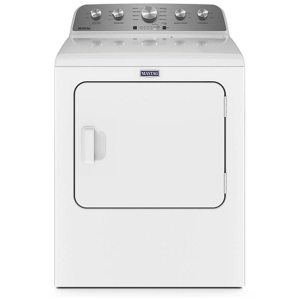 Sécheuse électrique Maytag blanche 29 pouces - 7 pi³ avec Extra Power et séchage intelligent - YMED5030MW