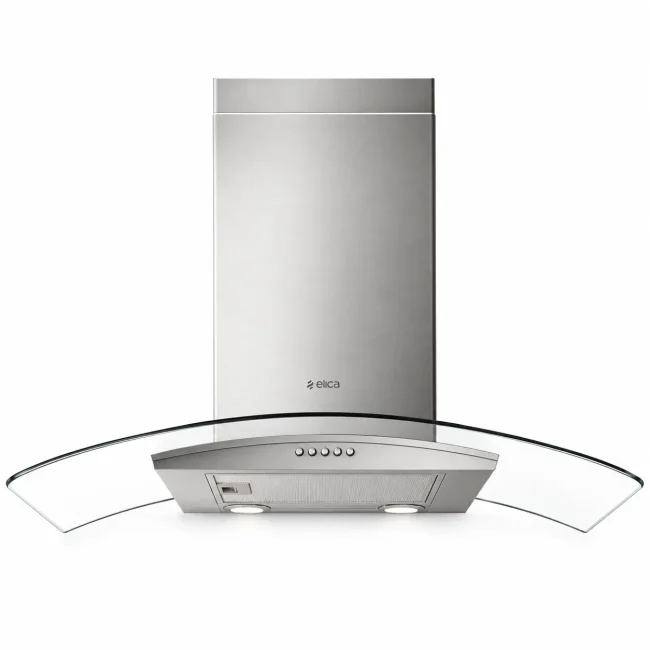 Hotte cheminée murale Elica Potenza - 30 pouces avec verre courbé, inox et 400 CFM - EPT430S2