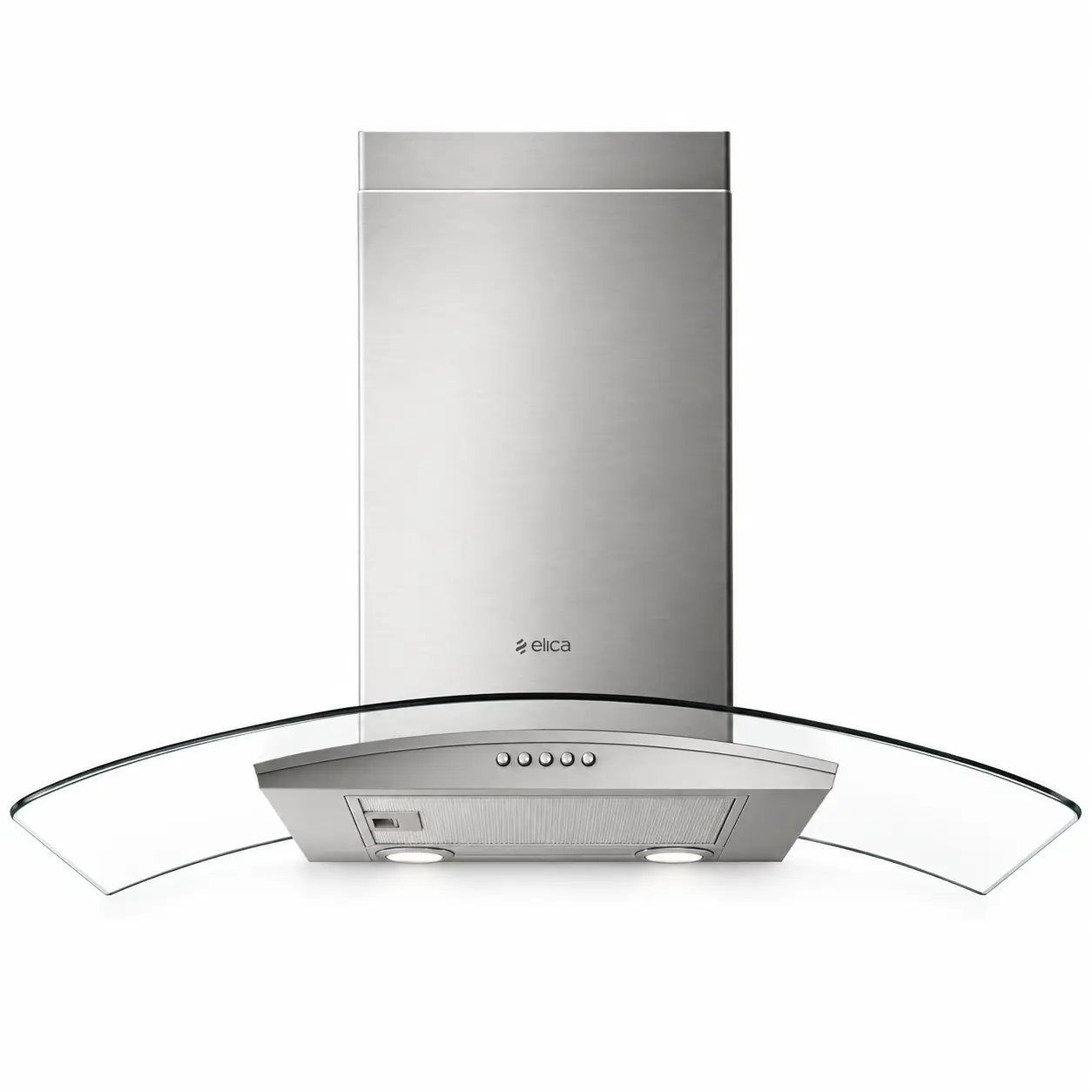 Hotte cheminée murale Elica Potenza - 30 pouces avec verre courbé, inox et 400 CFM - EPT430S2