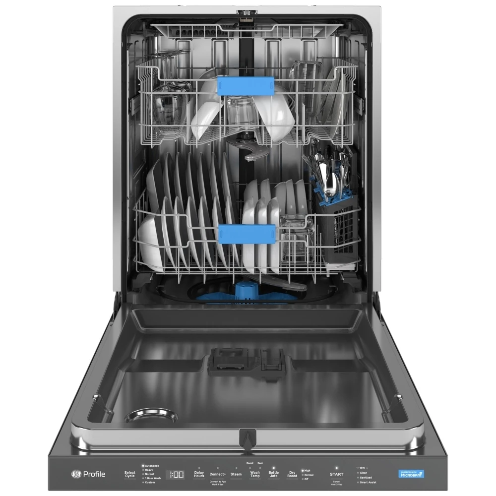 Lave-vaisselle GE Profile 24 pouces à trois paniers - 44 dB et finition inox antitraces - PDP715SYVFS – Image 2