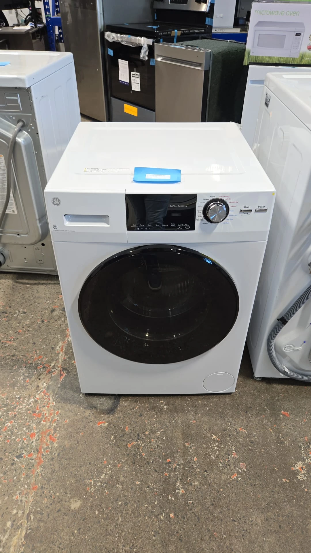 Laveuse combinée tout-en-un GE 24 pouces - 14 cycles, vapeur et essorage 1 450 tr/min - GFQ14ESSNWW - Image 8