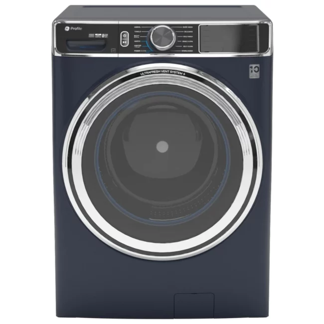Laveuse frontale GE Profile 28 po bleu saphir, 6,1 pi³, SmartDispense et UltraFresh - PFW870SPVRS