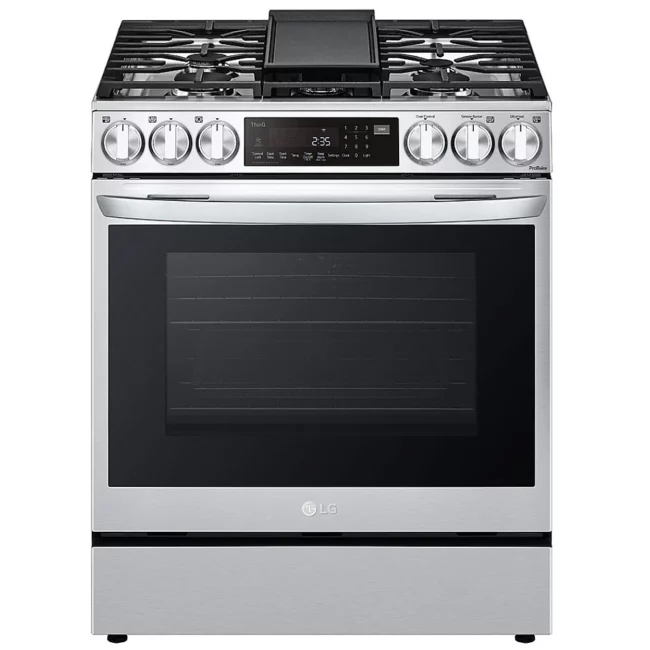 Cuisinière à gaz LG 30 pouces - four 6,3 pi³, 20 000 BTU et InstaView - LSGL6335F