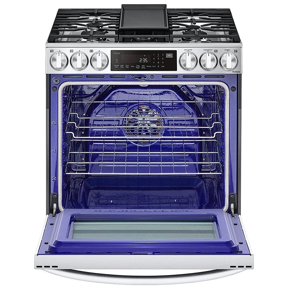 Cuisinière à gaz LG 30 pouces - four 6,3 pi³, 20 000 BTU et InstaView - LSGL6335F – Image 2